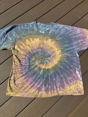 Colortone Earthy Spiral Tie Dye T-Shirt 2XL